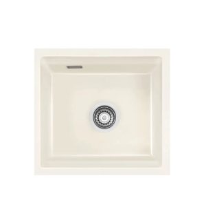 Systemceram Kara 42 U Magnolia, zlewozmywak ceramiczny, korek manualny