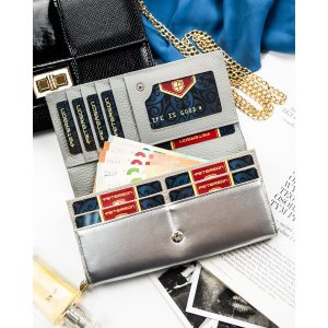 Skóra naturalna + Damski portfel ze skóry ekologicznej Peterson PTN PX20-1-NPK