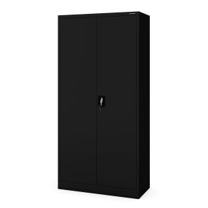 Szafa gospodarcza DAWID, 900 x 1850 x 450 mm, All Black: czarna