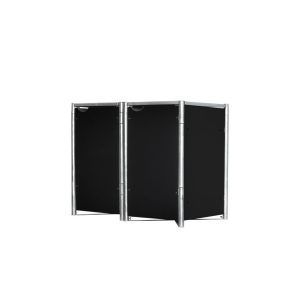 Hide Metalowy pojemnik na śmieci na 2 kosze na śmieci 120 litrów Czarny 64x121x115cm