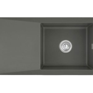 Systemceram Siro 100 Lava, zlewozmywak ceramiczny, korek manualny