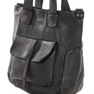 Torebka miejska skórzana w harmonii z naturą - MARCO MAZZINI czarna