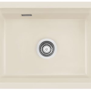 Systemceram Kara 50 U Jasmin, zlewozmywak ceramiczny, korek manualny
