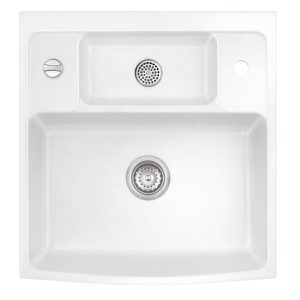 Systemceram Centra 60 Gronland, zlewozmywak ceramiczny, korek automatyczny