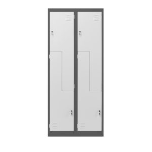 Szafa ubraniowa typu L JULIA, 800 x 1850 x 450 mm, antracytowo-biała