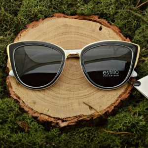 Damskie okulary przeciwsłoneczne polaryzacyjne czarno-białe EST-03