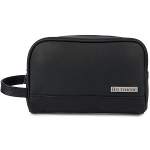 Kosmetyczka skórzana czarna saszetka podróżna elegancka Beltimore R24
