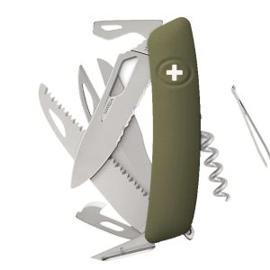 Swiza SH09TR AM SAW & SCISSORS WAVY EDGE Olive (KST.0136.1050)
