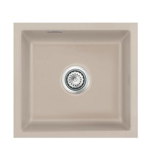 Systemceram Mera 42 U Fango, zlewozmywak ceramiczny, korek manualny