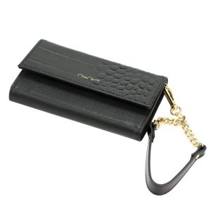 MiaMore etui Iphone 12 PRO case z klapą wzór skóra krokodyla z łańcuszkiem