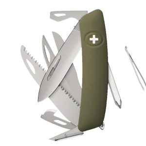 Swiza D10R AM SAW & SCISSORS Olive (KNR.0146.1050)