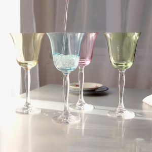 Crystal Julia Kieliszki kolorowe do wina 4 sztuki Fluo