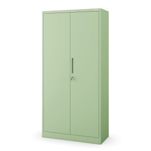 Szafa gospodarcza zamykana DAWID, 900 x 1850 x 450 mm, Fresh Style: pastelowy zielony
