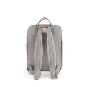 Praktyczny, miejski plecak damski w ciemnoszarym kolorze zawieszony na regulowanych szelkach - Himawari