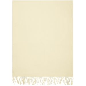 Kremowy duży szalik damski chusta z frędzlami szal jednolity modny ST-8