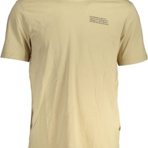 FILA T-SHIRT Z KRÓTKIM RĘKAWEM MĘSKI BEŻOWY