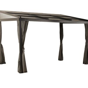 Sojag Aluminiowy dach tarasowy Budapeszt 1012 Brąz 298x364x243cm