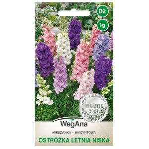 Ostróżka letnia niska Hiacyntowa mieszanka nasiona 1g - WegAna