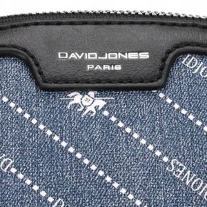 Listonoszka damska ze skóry ekologicznej imitującej jeans - David Jones