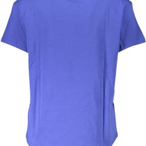 NIEBIESKI T-SHIRT DAMSKI Z KRÓTKIM RĘKAWEM PATRIZIA PEPE