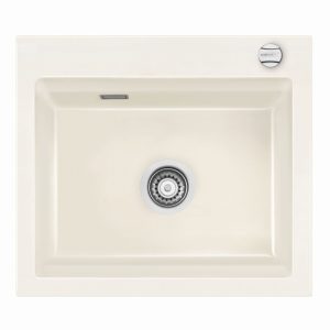 Systemceram Kara 57 Magnolia zlewozmywak ceramiczny, korek manualny