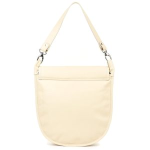 Kremowa Beltimore  torebka damska skóra naturalna pasek dopinany N16