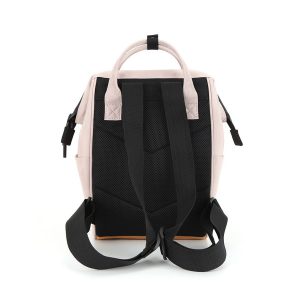 Beżowy, pojemny plecak damski zamykany suwakiem - Himawari