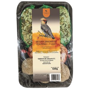 Zimowy zestaw pokarmu dla ptaków 7 części Kule tłuszczowe orzechy i słonecznik - TURDUS