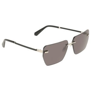 OKULARY PRZECIWSŁONECZNE CALVIN KLEIN MĘSKIE SREBRNE