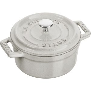 STAUB MINI COCOTTE Mini garnek żeliwny okrągły 250 ml, truflowy