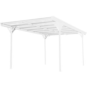 Westmann Wiata dachowa aluminiowa na płaski dach Helsinki Biały 503x305x232cm