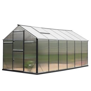 Gampre Aluminiowy zestaw szklarniowy Sanus L8 Antracyt 360x220x208cm