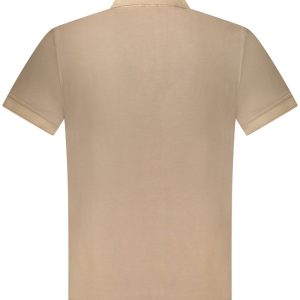 HUGO BOSS MĘSKA KOSZULKA POLO Z KRÓTKIM RĘKAWEM BRĄZOWA brązowa