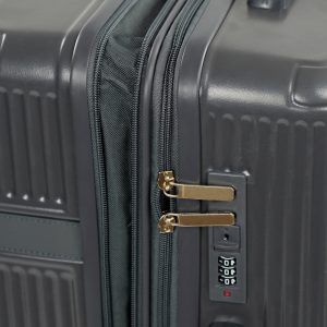 Walizka podróżna twarda duża Solier Nokiro 28' XL - ciemny szary