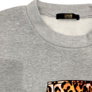 SZARY BLUZA BEZ ZAMKA DAMSKA KLASY CAVALLI