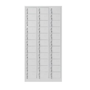 Skrytkowa szafa socjalna BHP depozytowa OLIVER, 900 x 1850 x 450 mm, szara