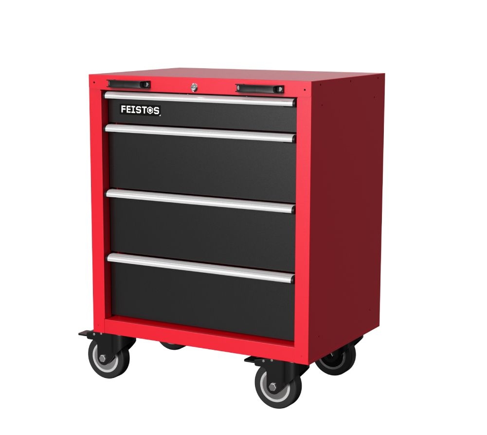 Feistos Wyposażenie warsztatu Wózek warsztatowy Juno Czerwony/Czarny 66x46x86cm