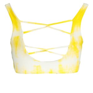 KARL LAGERFELD KOSTIUM KĄPIELOWY TOP DAMSKI ŻÓŁTY