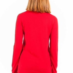 CZERWONY SWETER LOVE MOSCHINO DAMSKI