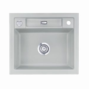 Systemceram Bela 57 Tytan, zlewozmywak ceramiczny, korek manualny