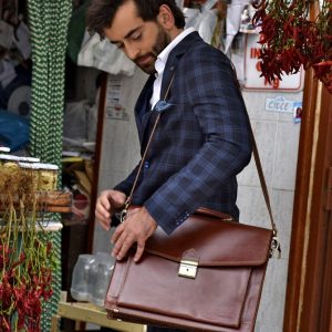 Teczka męska brąz classic LORIS