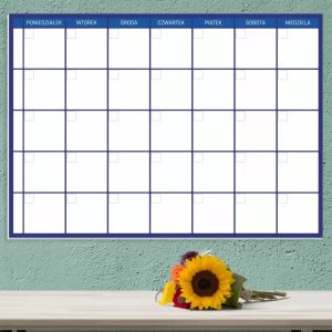 Tablica suchościeralna 341 - plan tygodnia
