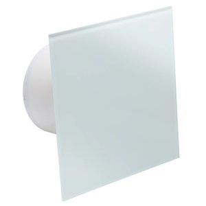 Wentylator łazienkowy MMP Szkło Biały Połysk, 5.5W, 22db , Higrometr, Timer