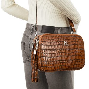 Listonoszka damska Canaletto ze skóry z wzorem krokodyla TD830s70