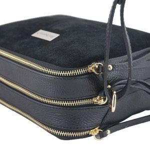 Torebki listonoszki skórzane - Zielona ciemna