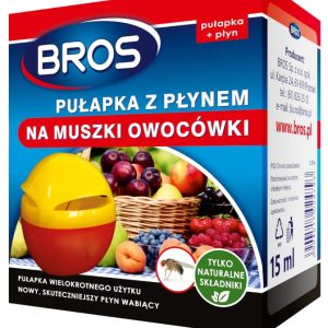 Pułapka na muszki owocówki z płynem 15ml - Bros