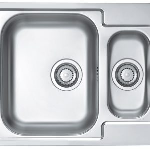 Alveus LINE 50 SAT Standard 61,5x50 1 1/2K zlew wpuszczany z odpływem zatyczkowym fi114 z syfonem