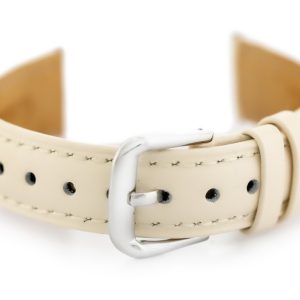 Pasek skórzany do zegarka W94 - kremowy - 12mm