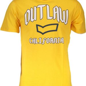 GAZOWA ŻÓŁTA MĘSKA KOSZULKA Z KRÓTKIM RĘKAWEM