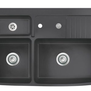 Systemceram Centra 90 Schiefer, zlewozmywak ceramiczny, korek automatyczny